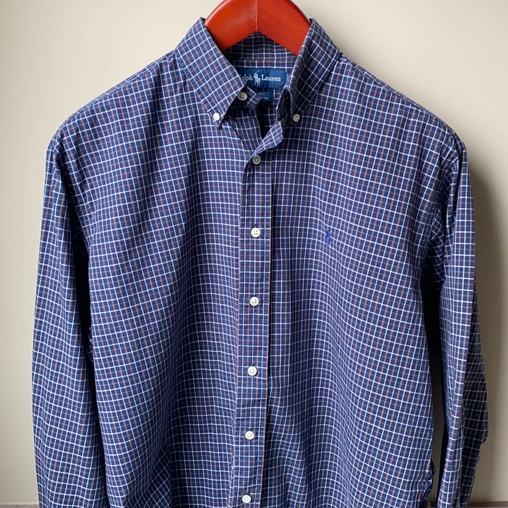 Polo Ralph Lauren Blake Button Down Shirt, Navy Plaid, Med